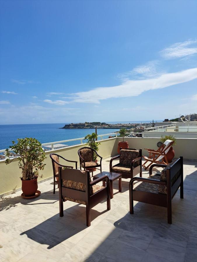 Seaview Flora'S Luxury Apartment-300Meters From The Beach Rethymno  ภายนอก รูปภาพ