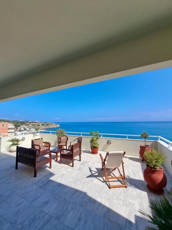 Seaview Flora'S Luxury Apartment-300Meters From The Beach Rethymno  ภายนอก รูปภาพ
