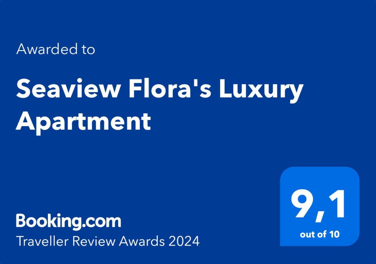 Seaview Flora'S Luxury Apartment-300Meters From The Beach Rethymno  ภายนอก รูปภาพ